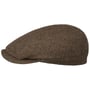 Herringbone Vintage Driver Flat Cap by Stetson brown-olive
