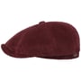 8 Panel Corduroy Flat Cap by JJ Hats bordeaux