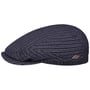 Striped Herringbone Driver Flat Cap by JJ Hats blue-navy