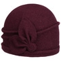Jorina Milled Wool Hat by Seeberger bordeaux