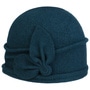 Jorina Milled Wool Hat by Seeberger petrol blue
