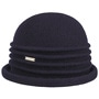 Rikke Milled Wool Hat by Seeberger navy