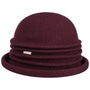 Rikke Milled Wool Hat by Seeberger bordeaux
