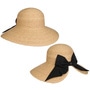 Wide Brim Raffia Hat with Loop by Loevenich nature