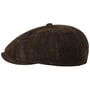 8 Panel Vintage Bowling Flat Cap by Stetson brown