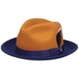 Vandero Twotone Fedora Wool Hat by Stetson blue-yellow