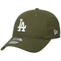 9Twenty Linen Dodgers Cap by New Era olive