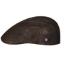 Leather flat cap by Lierys brown