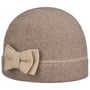 Tweed Pattern Milled Wool Hat by Seeberger beige-brown