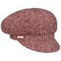 Tweedy Newsboy Cap by Seeberger burgundy-mottled