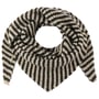 Twotone Knit Triangular Scarf by Seeberger beige-black