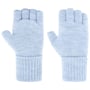 Alova Soft Fingerless Gloves by Seeberger light blue
