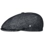 Wool Stripe Flat Cap with Cashmere by Lierys navy
