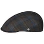 Silk Virgin Wool Flat Cap by Lierys navy-brown