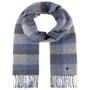 John Hanly Check Wool Scarf by Lierys blue