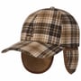 Classic Plaid Cap with Ear Flaps by Kangol brown-beige