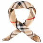 Classic Check Silk Scarf by Fraas beige-black
