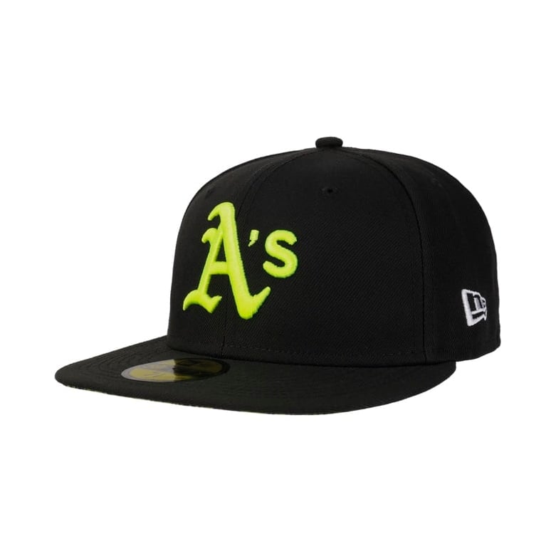 59Fifty MLB Neon Logo Athletics Cap by New Era 46 95