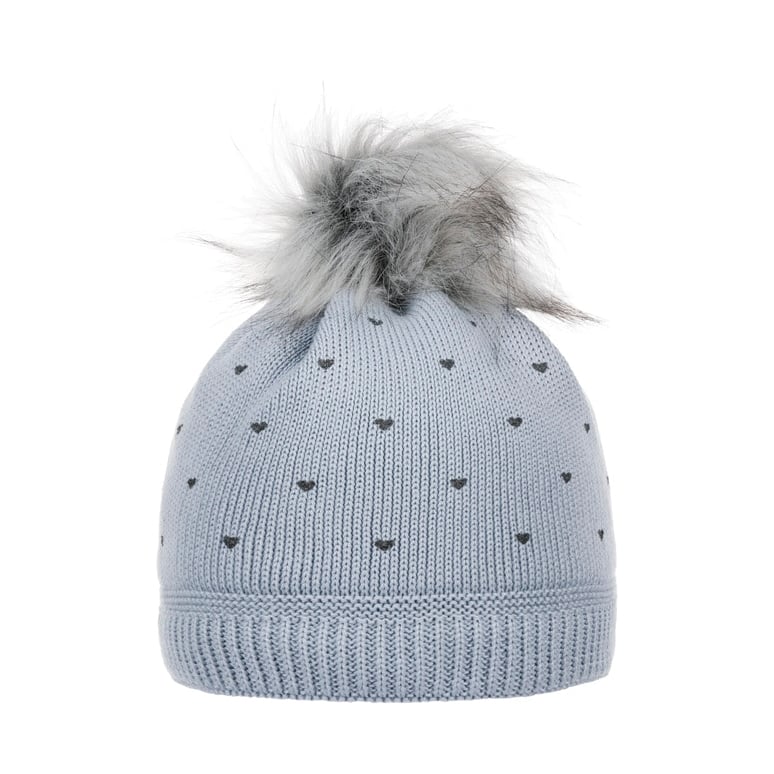 Girls grey pom pom hat online