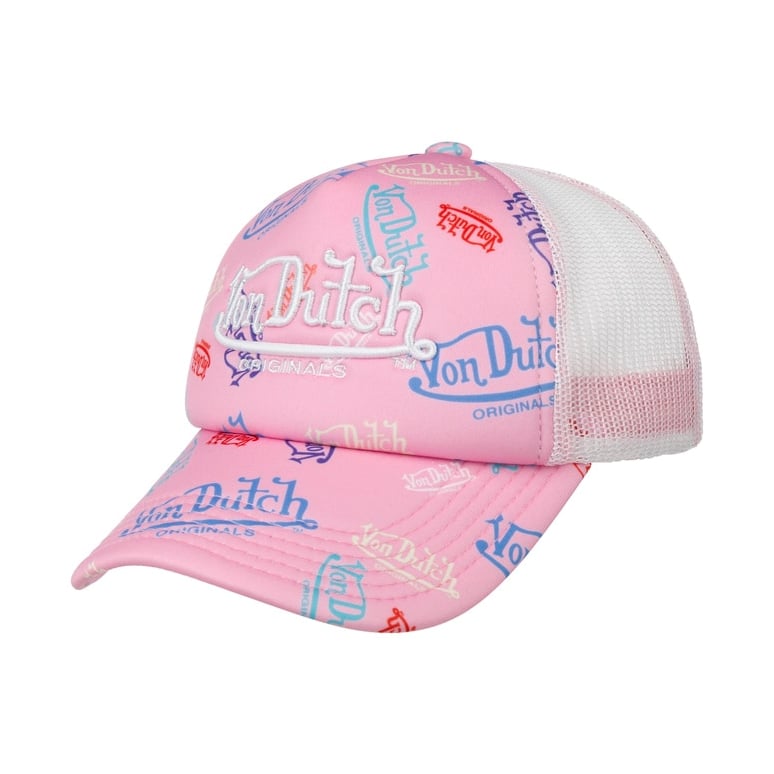 NWT VON DUTCH PINK ALL OVER PRINT store MESH TRUCKER CAP HAT