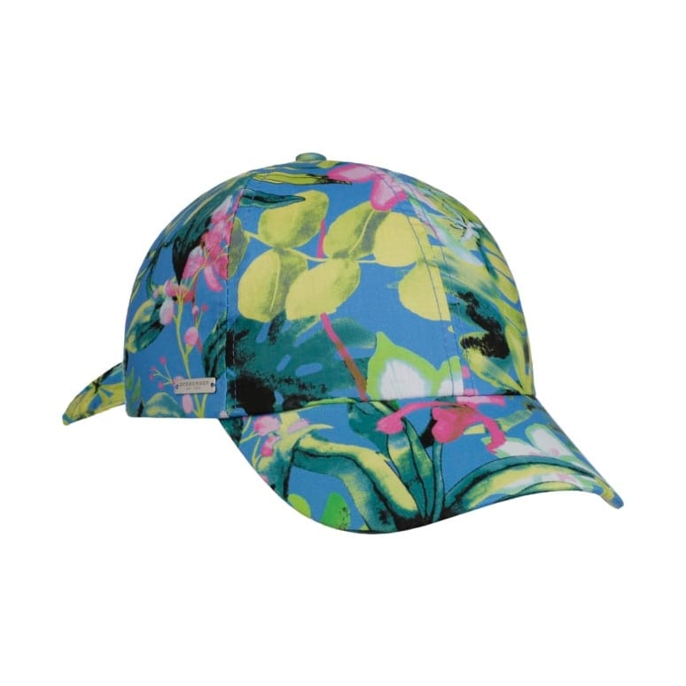 Seeberger Colour Flowers Cap Green One size Women Cotton