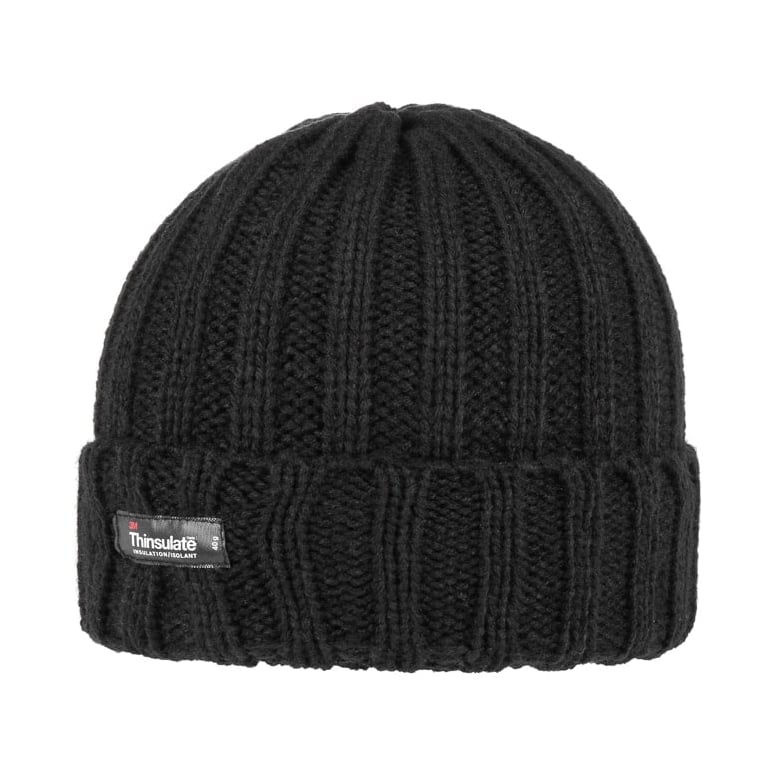 Black Loose Knit outlet Wool Hat/Cap/Beanie with Cuff