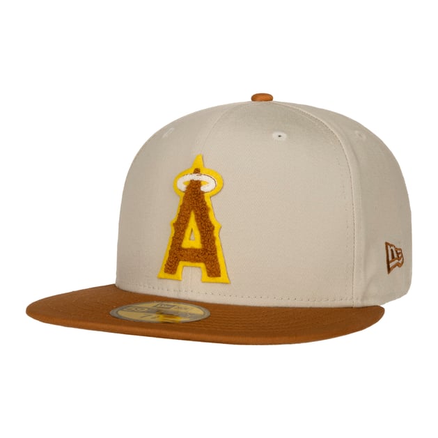 ニューエラ 59FIFTY ANGELS エンゼルス　大谷 ベージュ　茶　LA 59Fifty Bouclé LA Angels Cap by New Era --> Shop Hats, Beanies