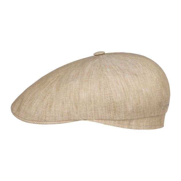 Bricksford 8 Panel Linen Flat Cap by Stetson --> Shop Hats