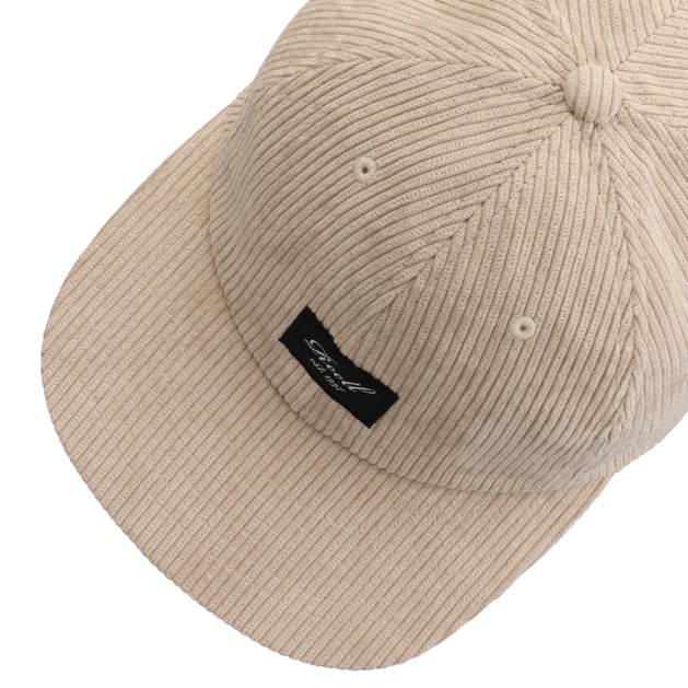 Flat 6 Panel Beige Corduroy Cap by Reell --> Shop Hats, Beanies