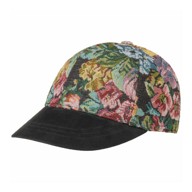 Betmar Multicolor Hat Betmar Ella Red Wool Cloche hat with multicolor stiching  main image 3