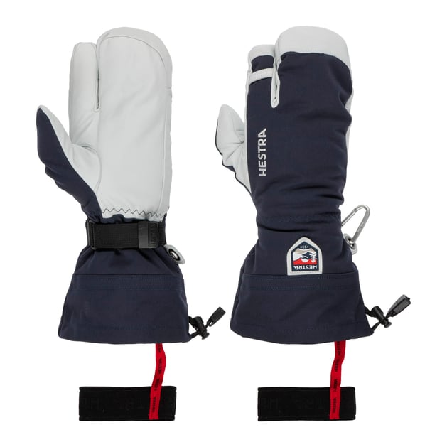スキー・スノーボードアクセサリー HESTRA HELI SKI 3FINGER Heli Ski Female 3-finger - Pale grey & offwhite | Hestra Gloves