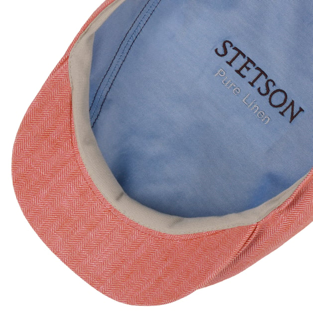 Herringbone Linen Flat Cap by Stetson - 82,95 €