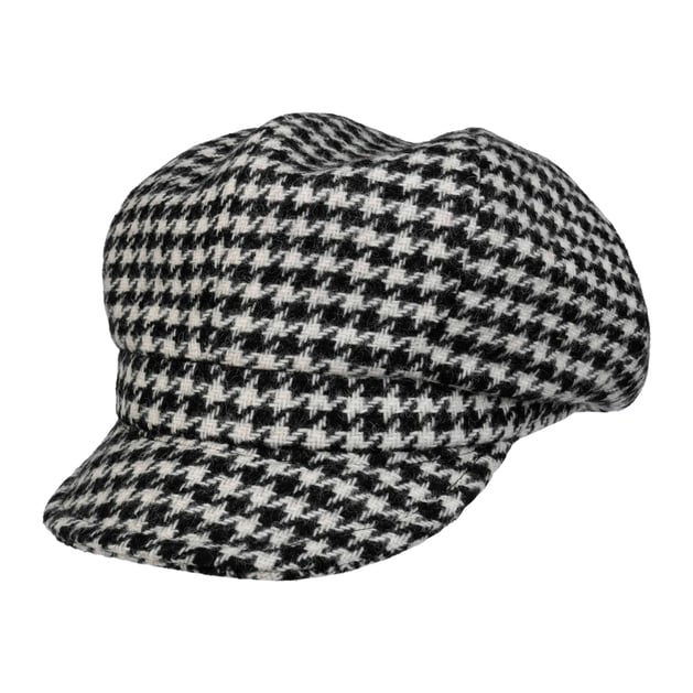 Houndstooth Newsboy Cap by Alfonso D'Este --> Shop Hats, Beanies