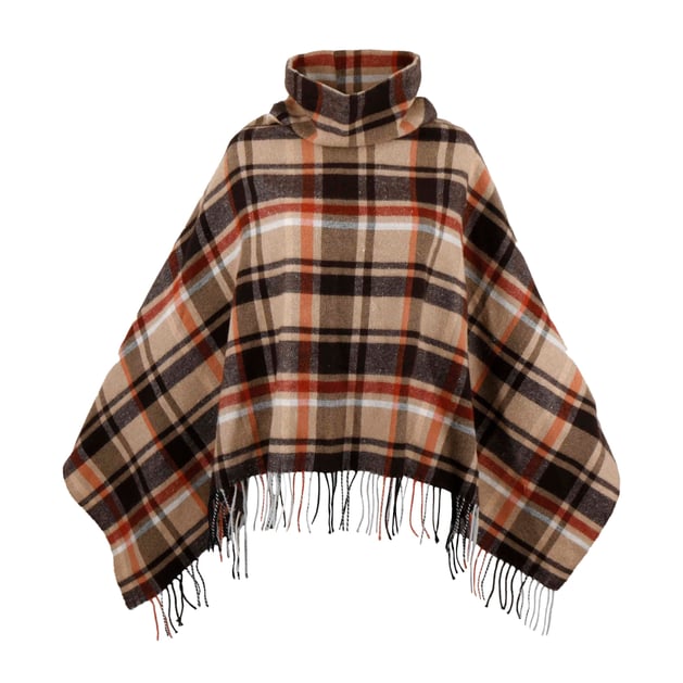 CLANE クラネ　WIDE CHECK PONCHO Landiva Check Poncho --> Shop Hats, Beanies & Caps online
