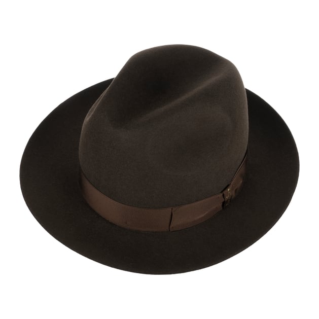 Borsalino Marengo ショートブリム ブラウン 59 Marengo Fur Felt Bogart Hat by Borsalino --> Shop Hats, Beanies