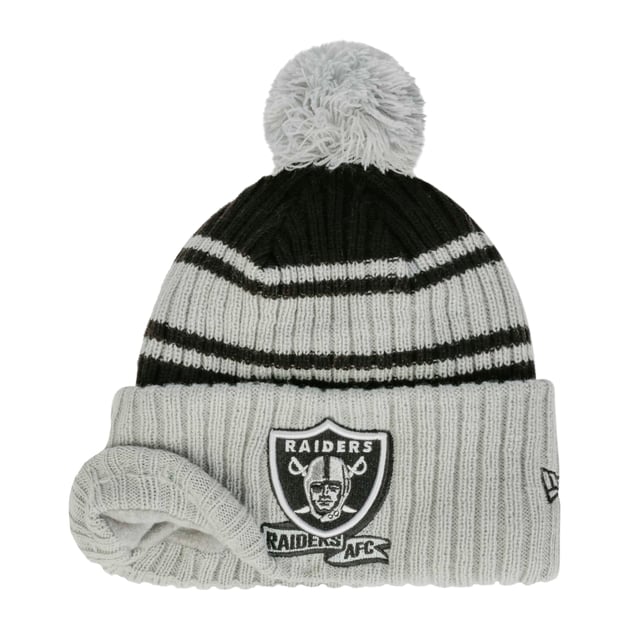 NFL 22 SPRTKNT Raiders Beanie Hat by New Era --> Shop Hats